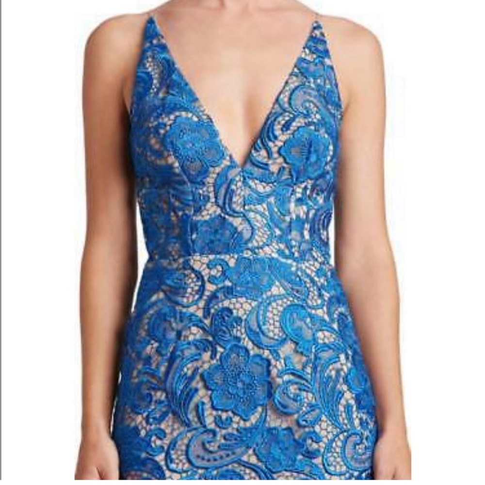 Dress the Population Allie Blue Lace Dress Size Medium - Picture 4 of 15